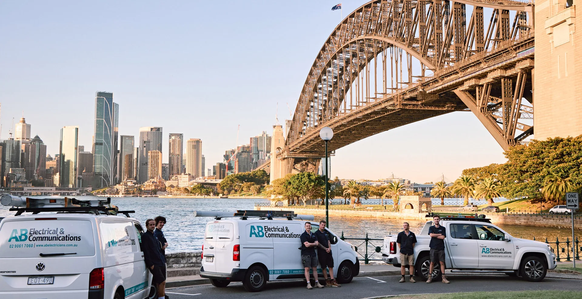 The Electricians Cammeray team at the end of a run